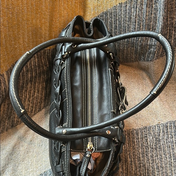 Coach Hamptons Black Pebbled Leather Carryall - Picture 8 of 12